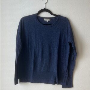 White + Warren Women’s Deep Blue Crewneck Sweater